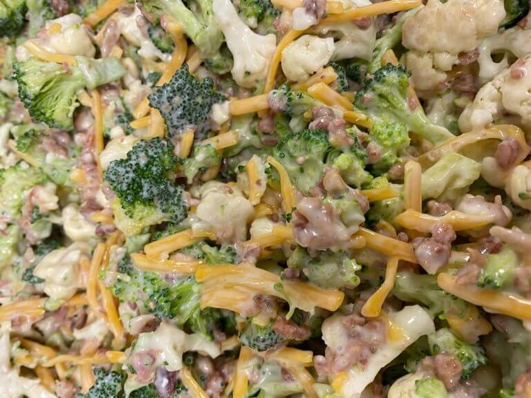 Broccoli Cauliflower Salad